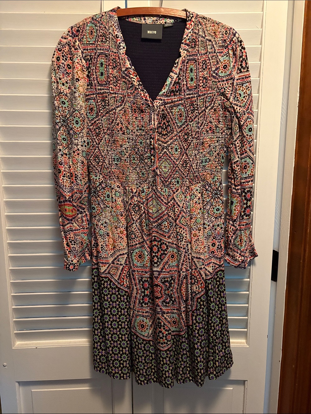 Anthropologie Maeve Long-Sleeve Midi Dress